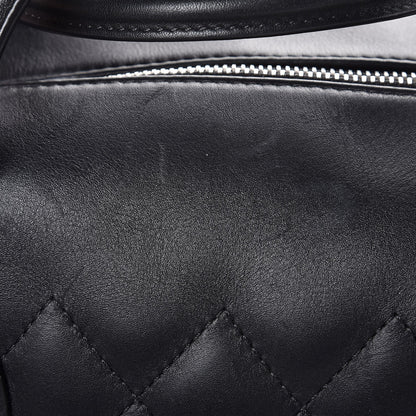 Chanel Calfskin Quilted Feather Weight Bowling Bag Black 9 of 13