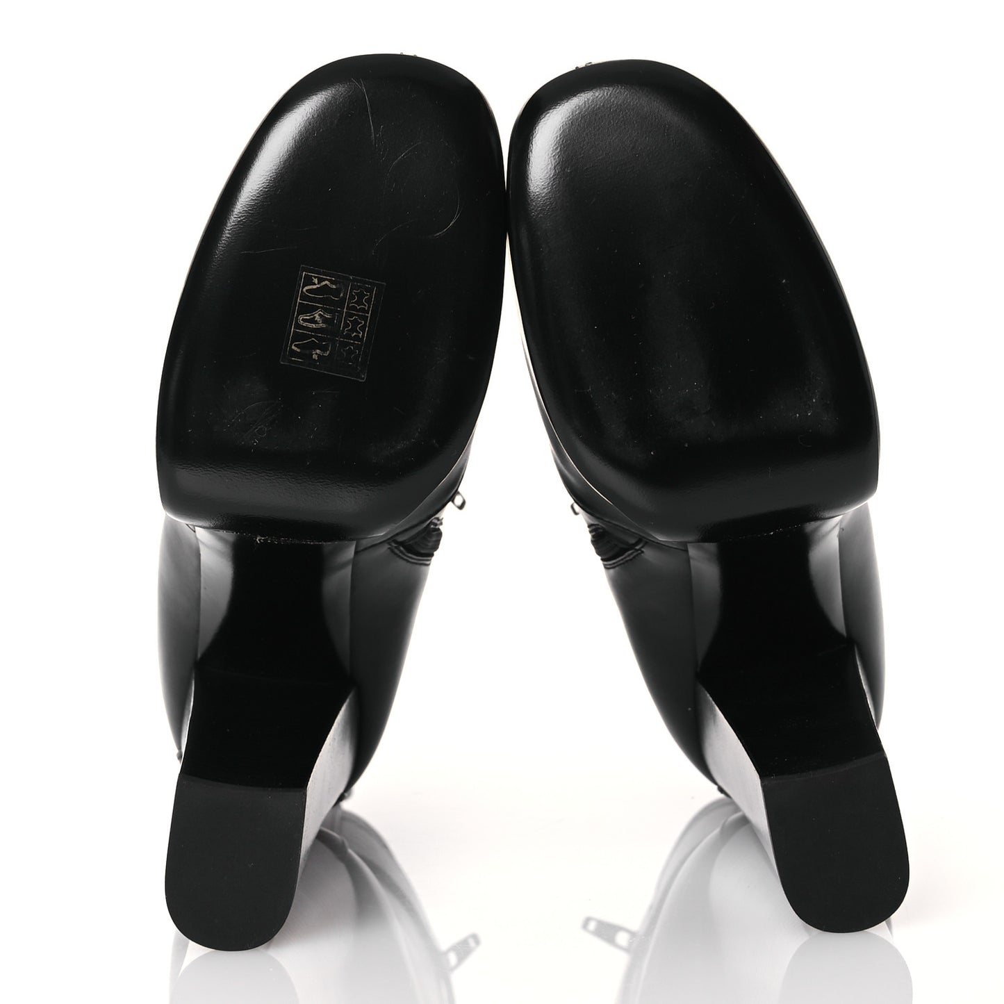 Calfskin Mina Boots 95 38.5 Black
