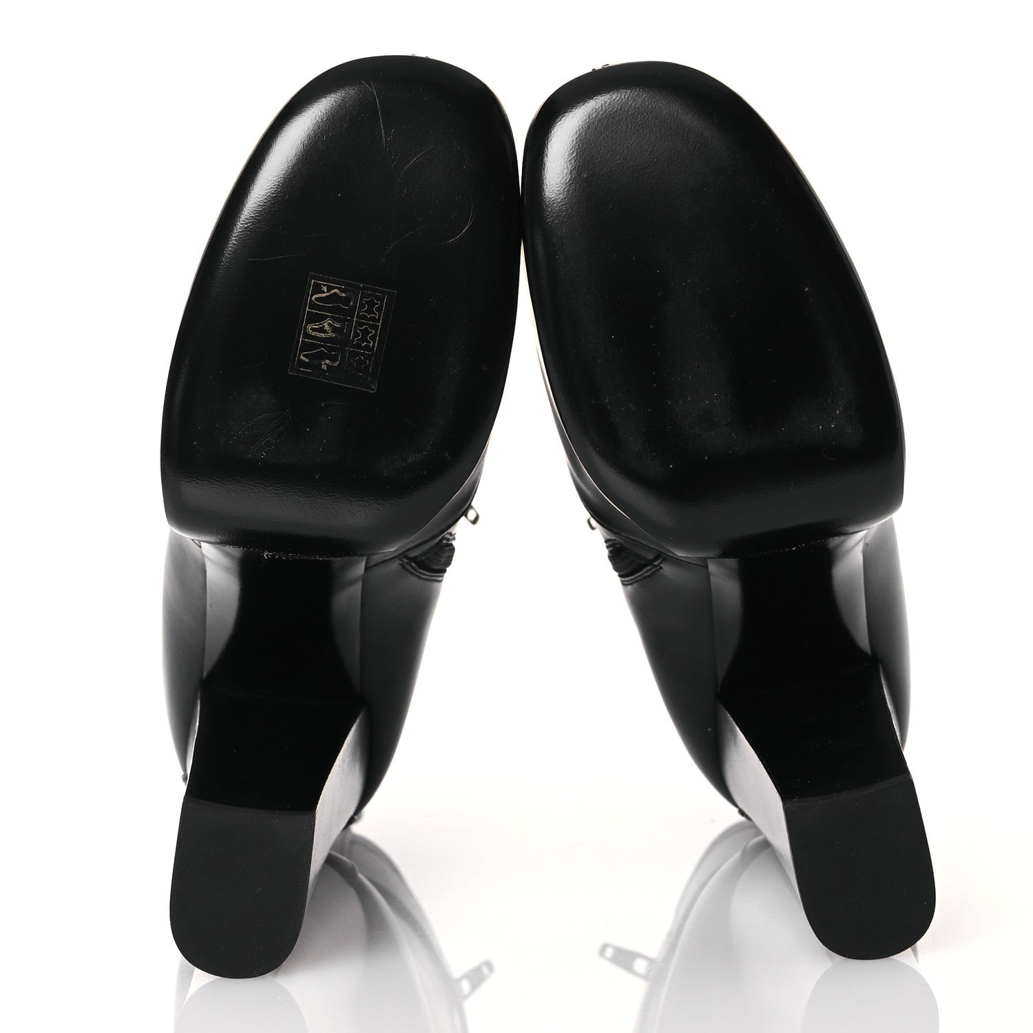 Saint Laurent Calfskin Mina Boots 95 38.5 Black 6 of 10