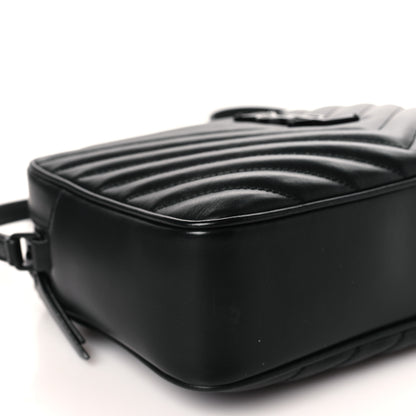 Saint Laurent Calfskin Matelasse Monogram Monochrome Lou Camera Bag Black 8 of 9