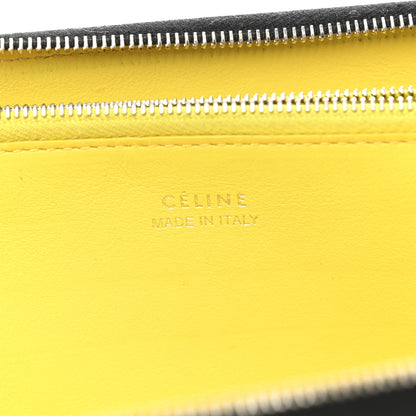 Celine Calfskin Large Zip Around Multifunction Wallet Black Citron 6 of 6