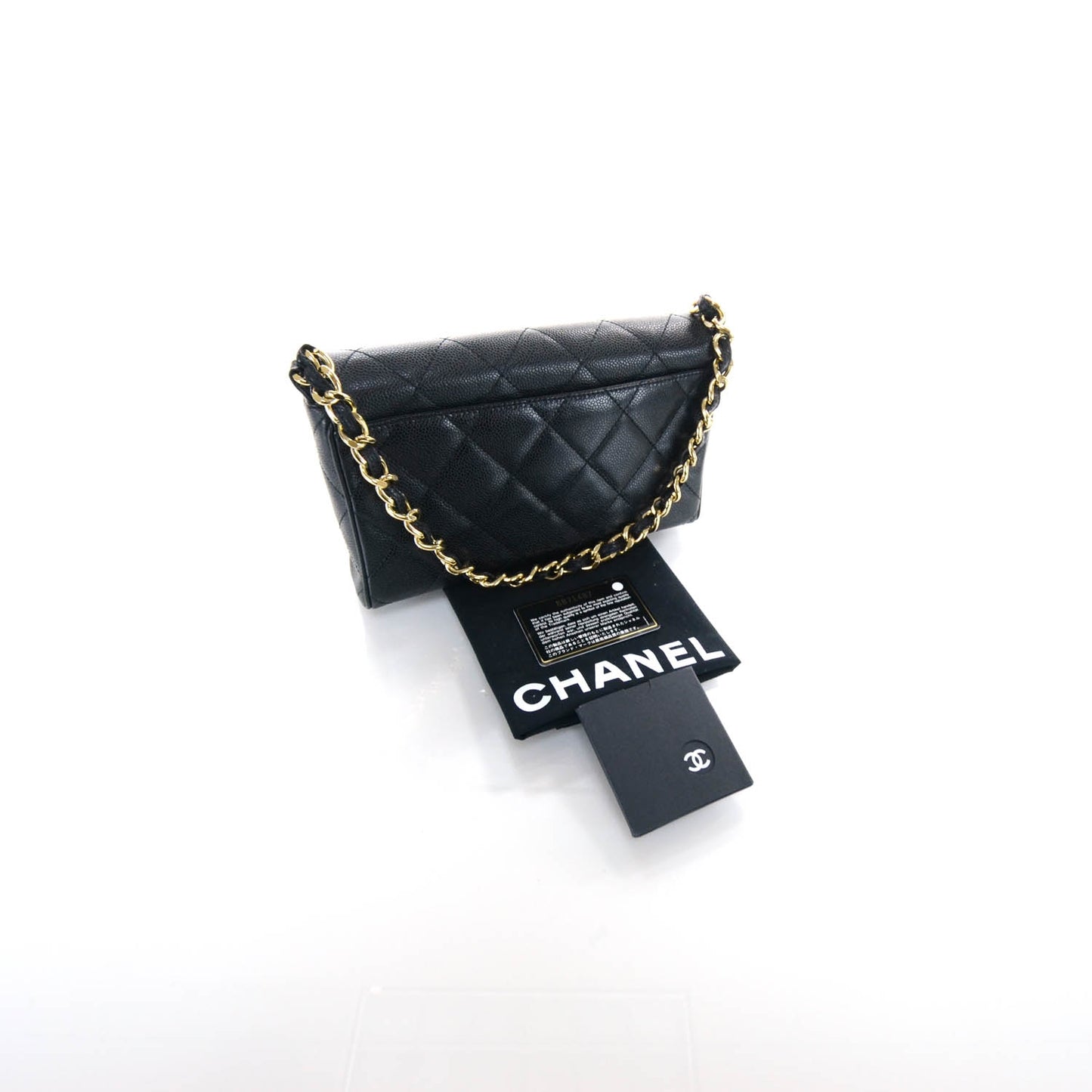 Caviar Quilted Medium Flap Bag Black