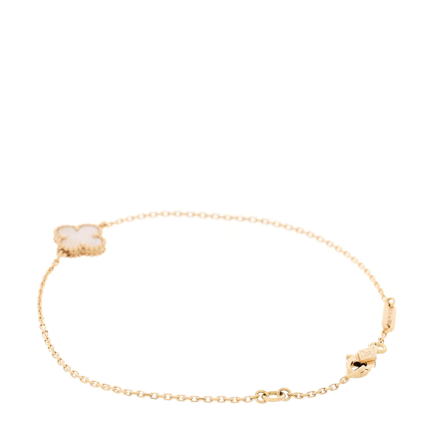 18K Yellow Gold Mother of Pearl Sweet Alhambra Bracelet