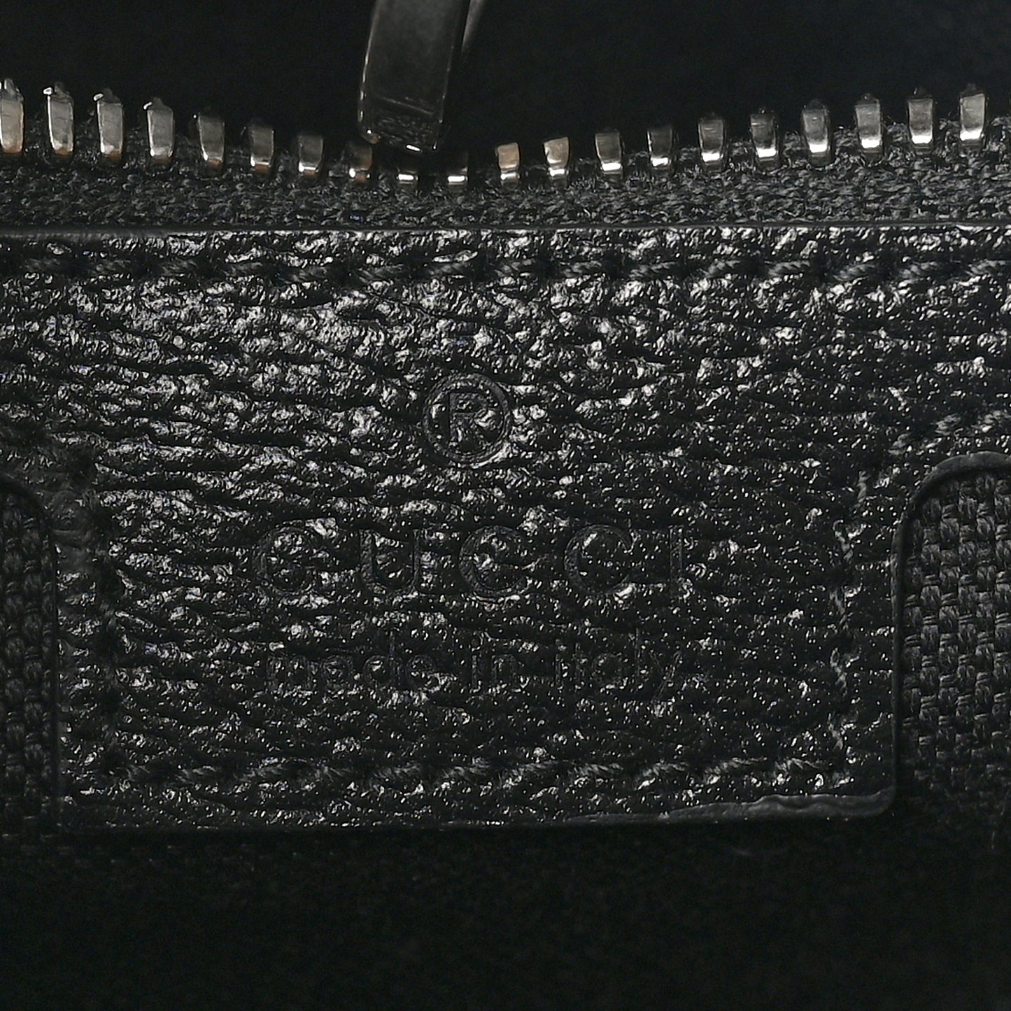 Monogram Jumbo GG Textured Dollar Calfskin Tote Bag Black