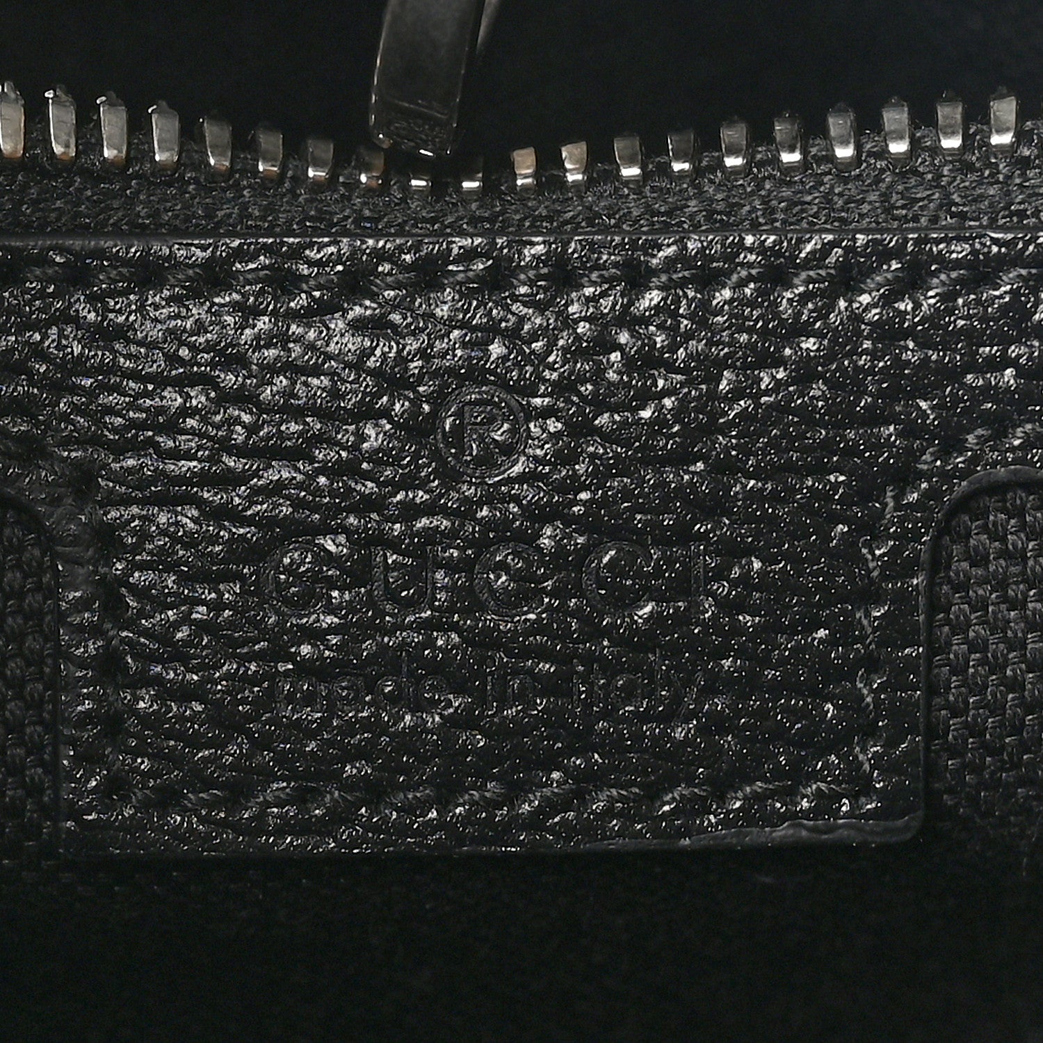 Gucci Monogram Jumbo GG Textured Dollar Calfskin Tote Bag Black 6 of 10