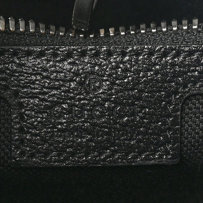 Gucci Monogram Jumbo GG Textured Dollar Calfskin Tote Bag Black 6 of 10