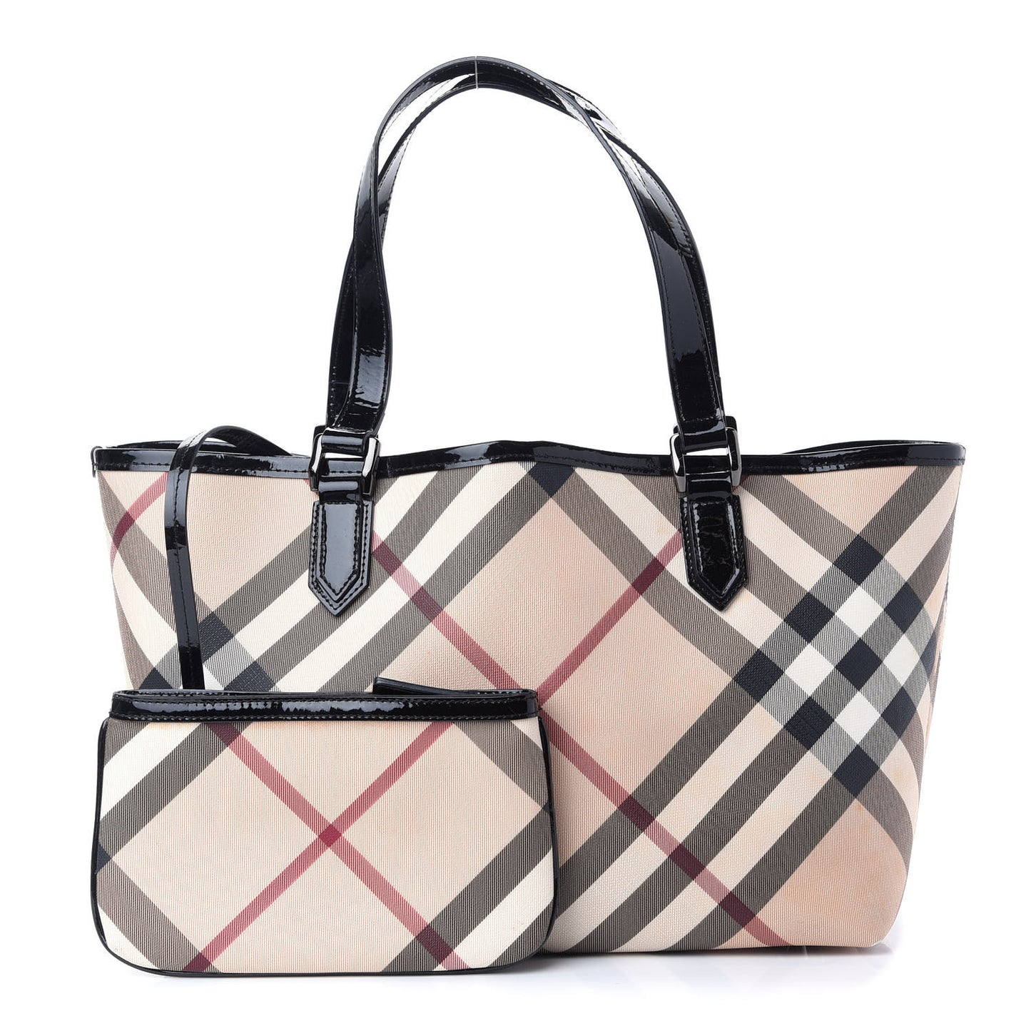 Supernova Check Small Nickie Tote Black