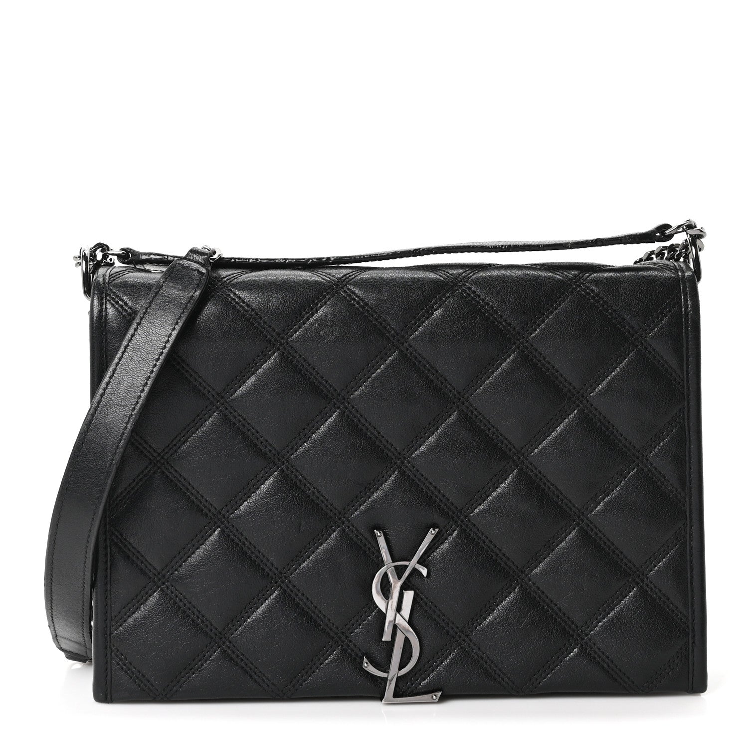 Saint Laurent Lambskin Quilted Mini Becky Chain Bag Black 1 of 10