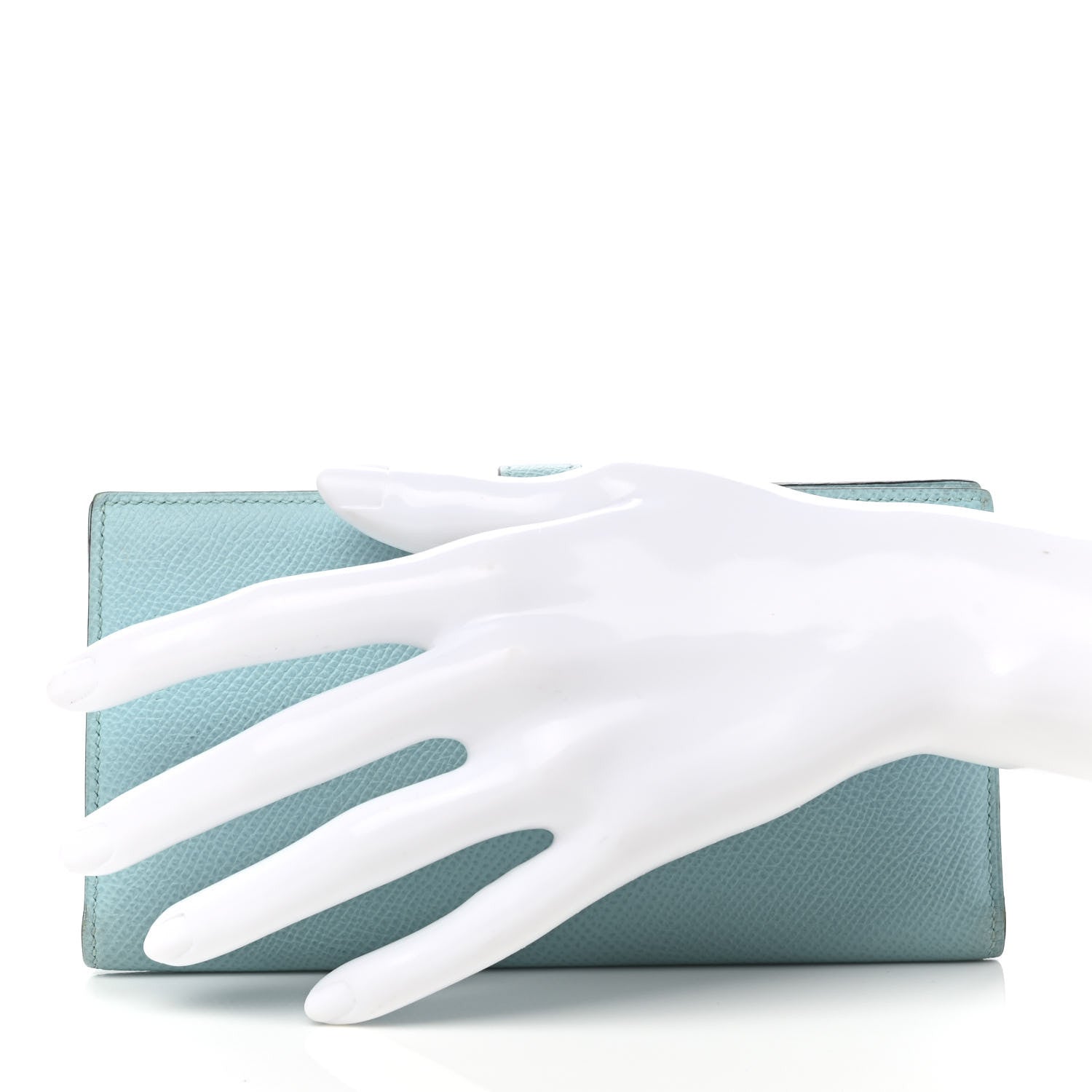 Hermes Epsom Bearn Gusset Wallet Bleu Atoll 2 of 8