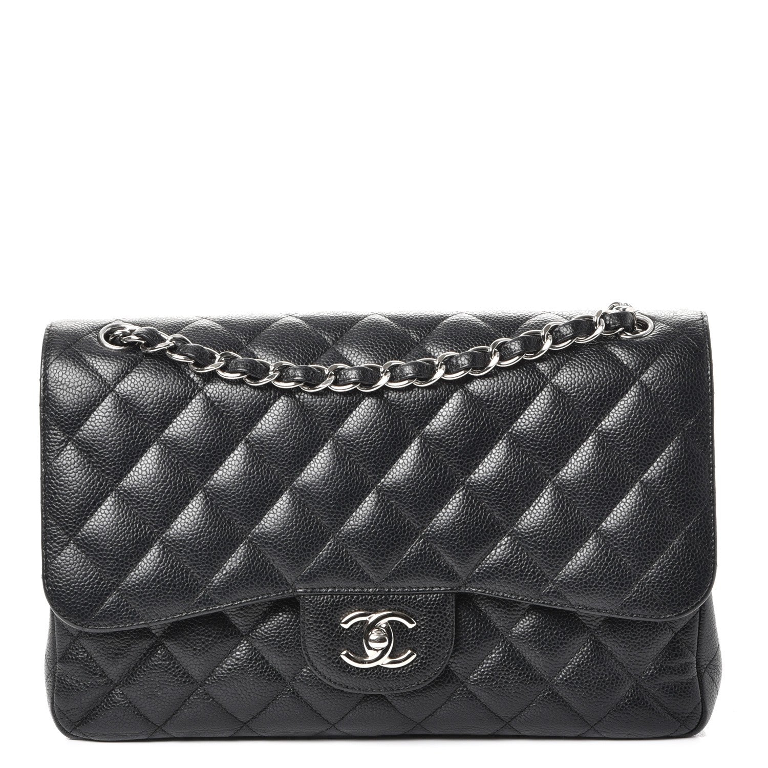 Chanel Caviar Quilted Jumbo Double Flap Black 1 of 9