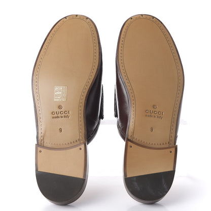Gucci Goatskin Mens Horsebit Slippers 9 Light Brown 5 of 9