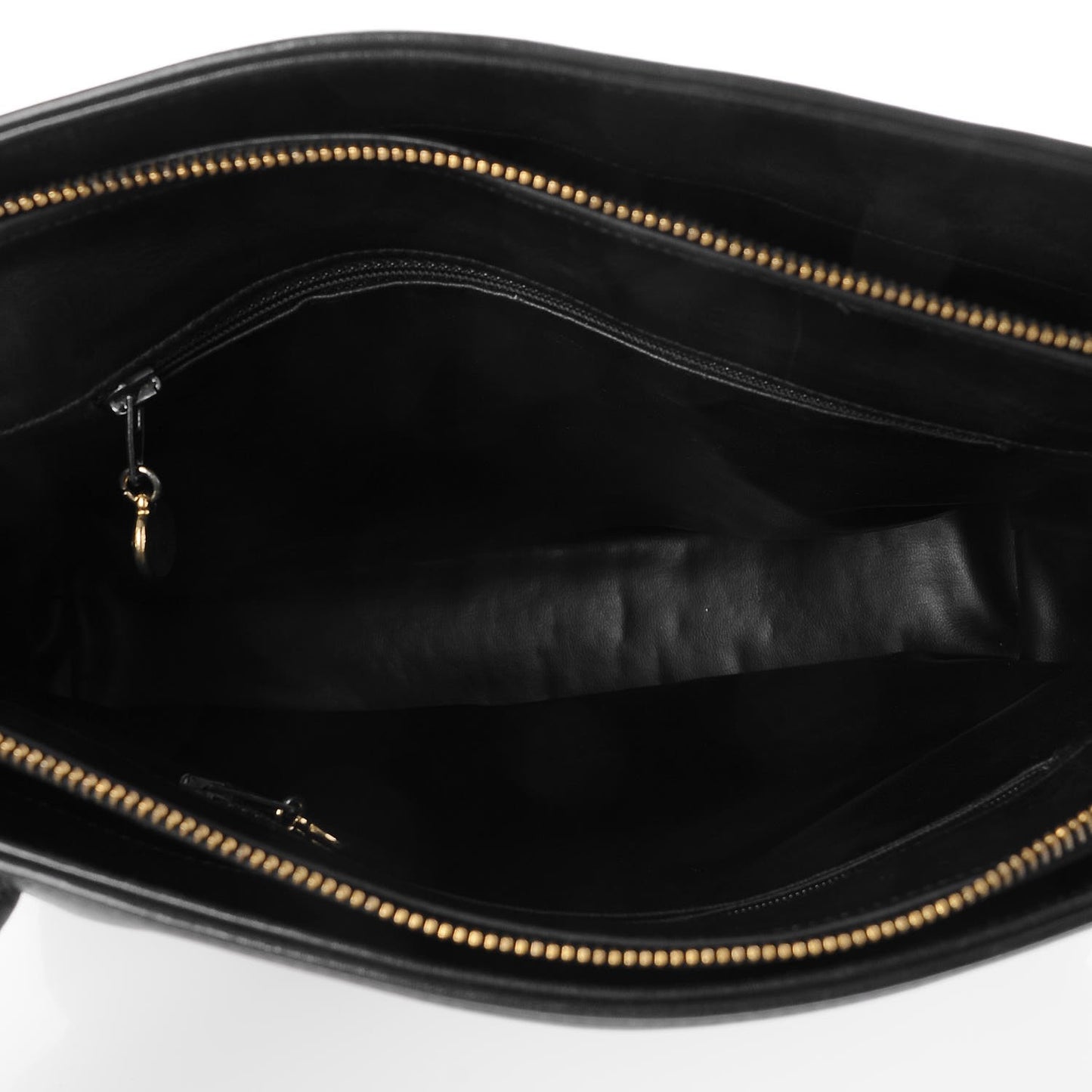 Lambskin CC Tote Black White