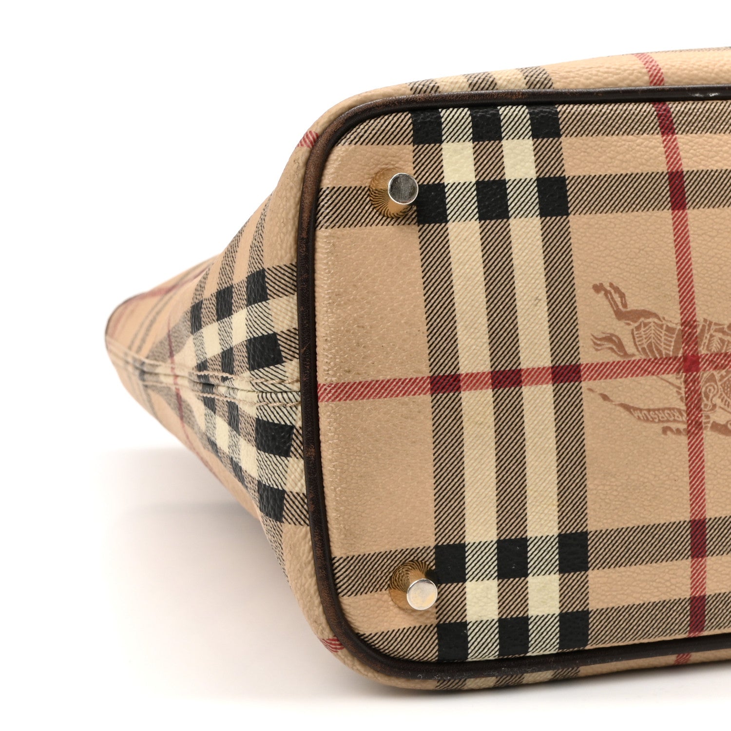 Burberry Haymarket Check Medium Regent Tote Chocolate 8 of 9