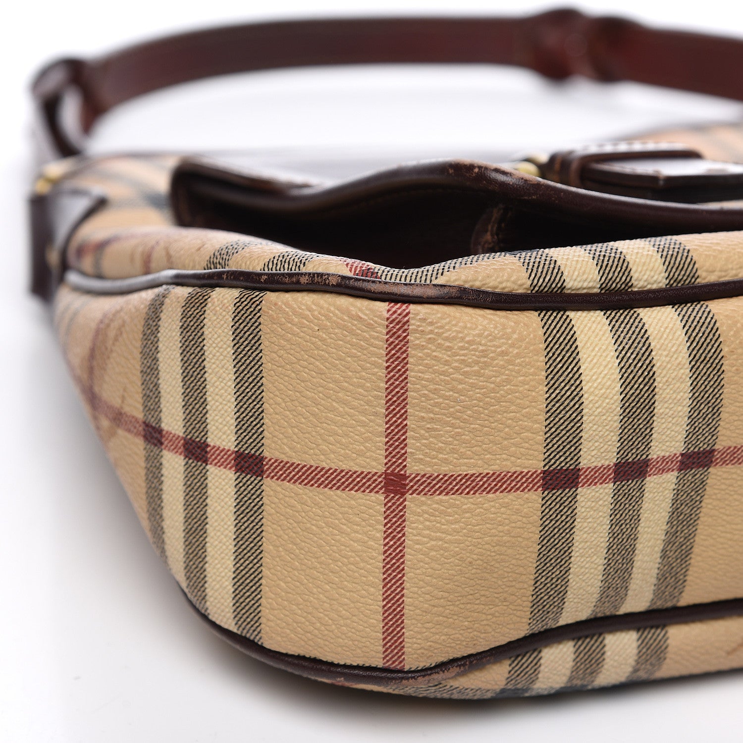 Burberry Haymarket Check Shoulder Bag Brown 6 of 13