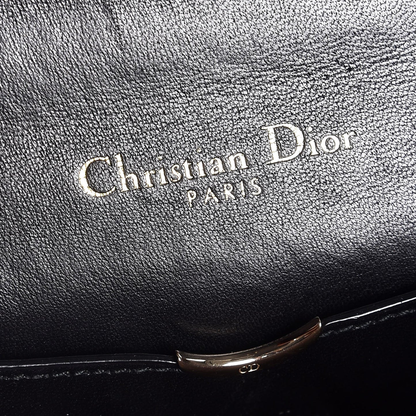 Lambskin Mini Diorama Flap Bag Black