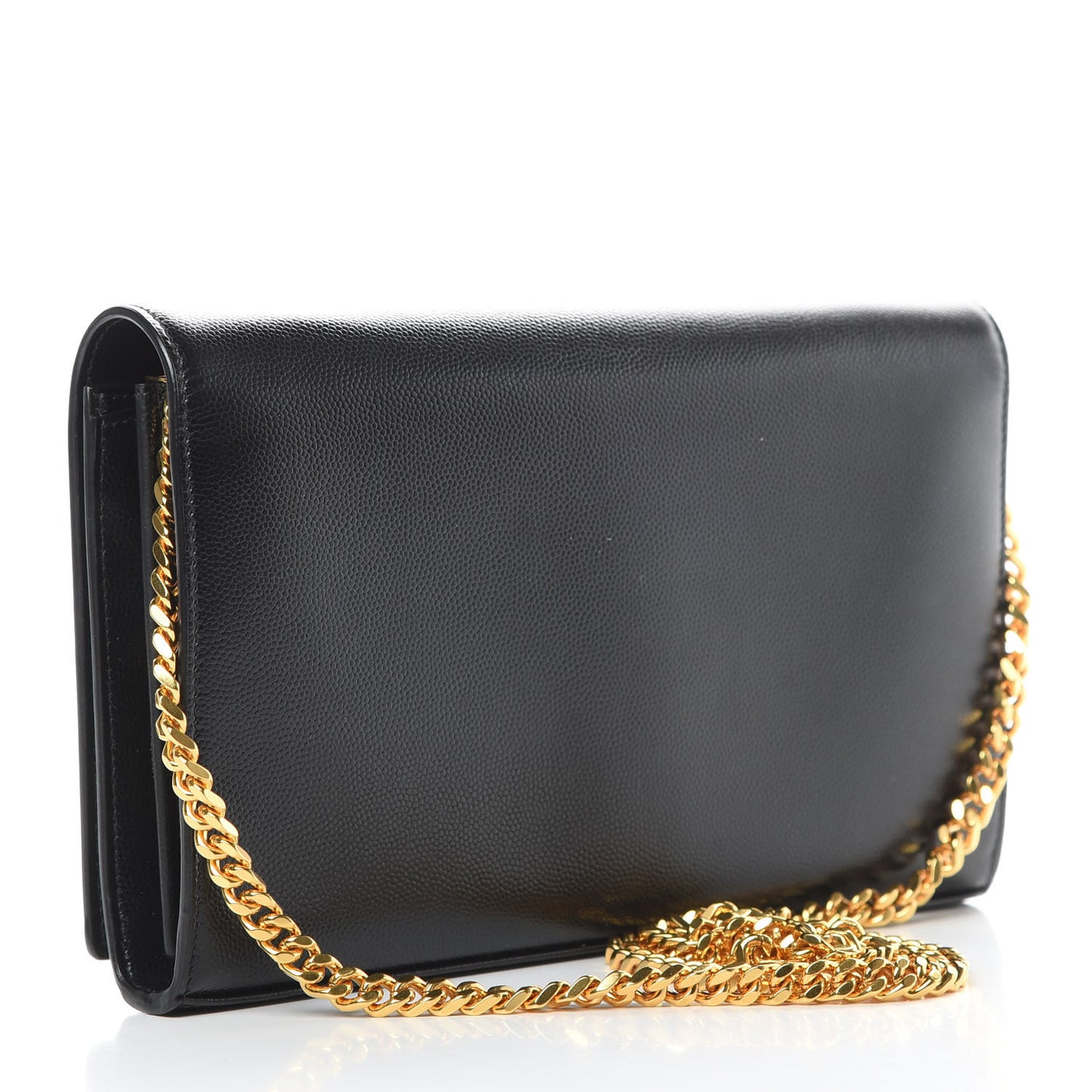 Grain De Poudre Monogram Chain Wallet Black