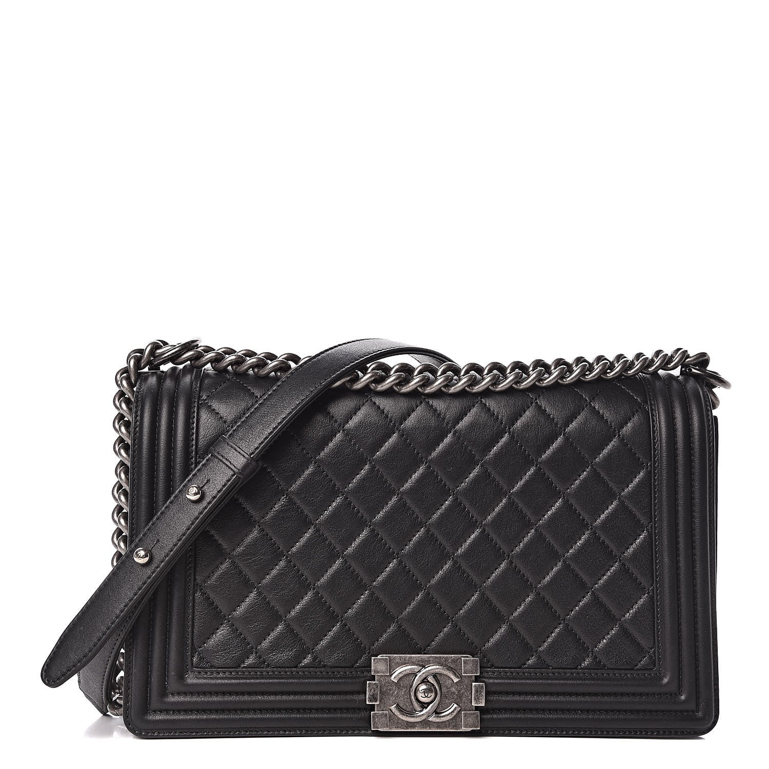 Chanel Calfskin Quilted New Medium Boy Flap Black 1 of 15