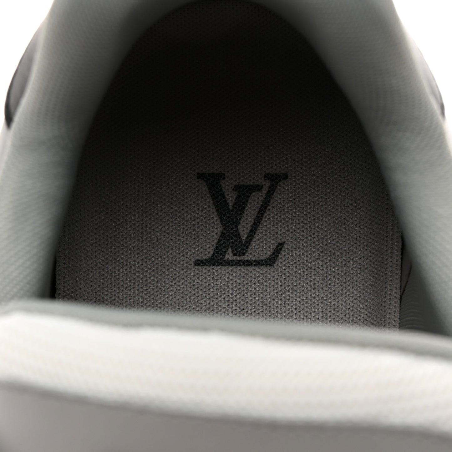 Calfskin Monogram Mens LV Trainer Sneakers 10 Grey Red Black