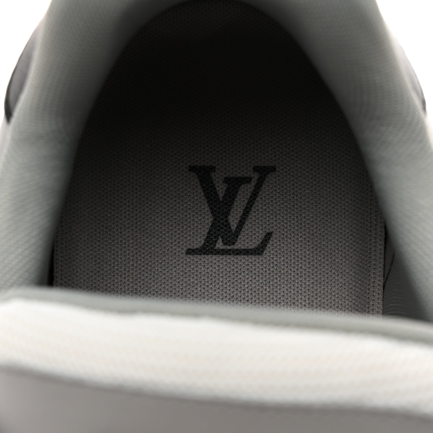 Louis Vuitton Calfskin Monogram Mens LV Trainer Sneakers 10 Grey Red Black 6 of 8
