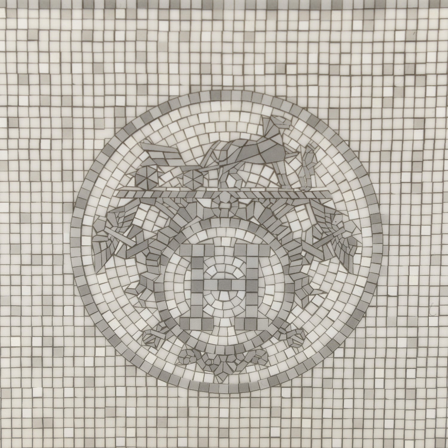 Hermes Porcelain Mosaique Au 24 Sushi Plate Platine 5 of 8