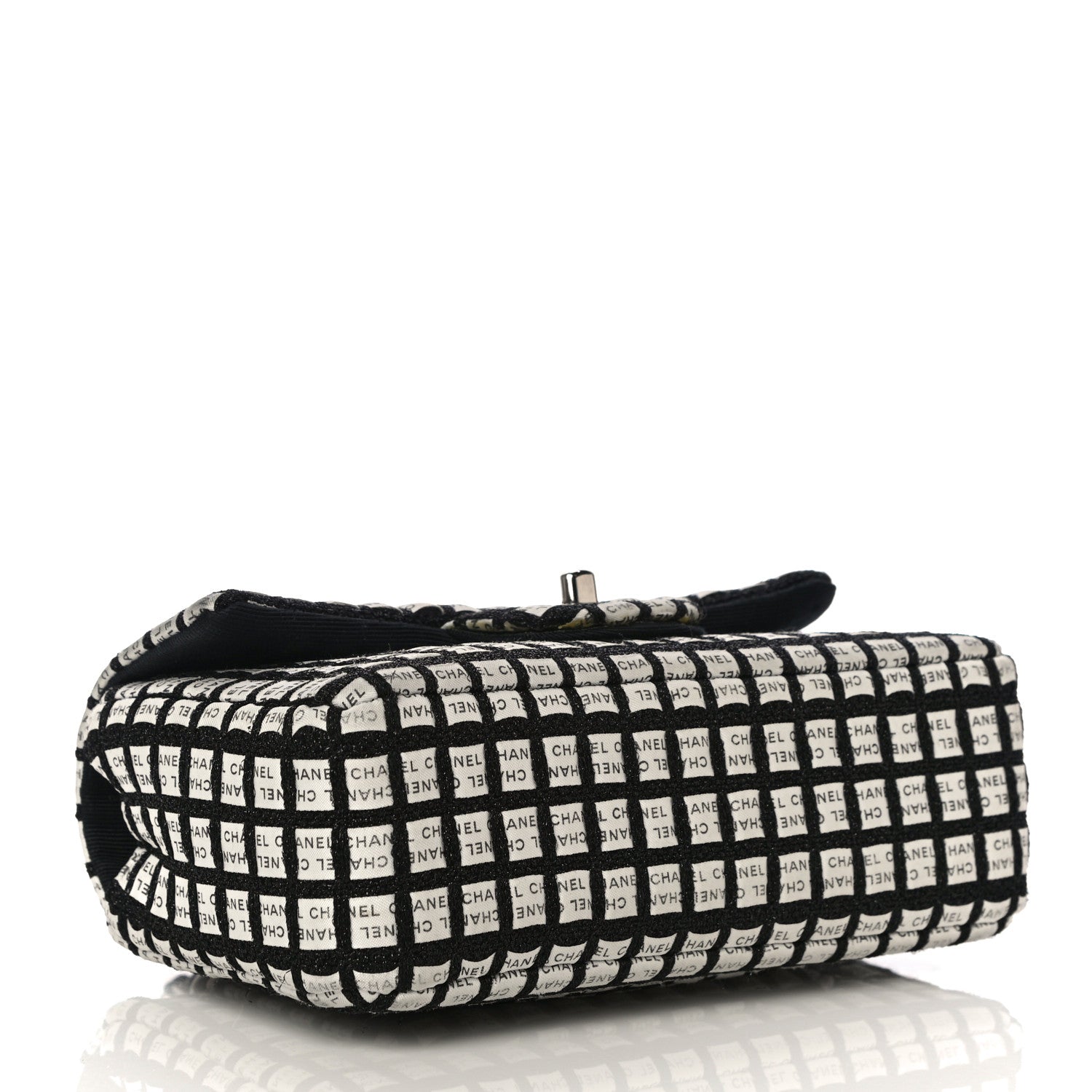 Chanel Ribbon Tweed Small Single Flap Black White 3 of 16