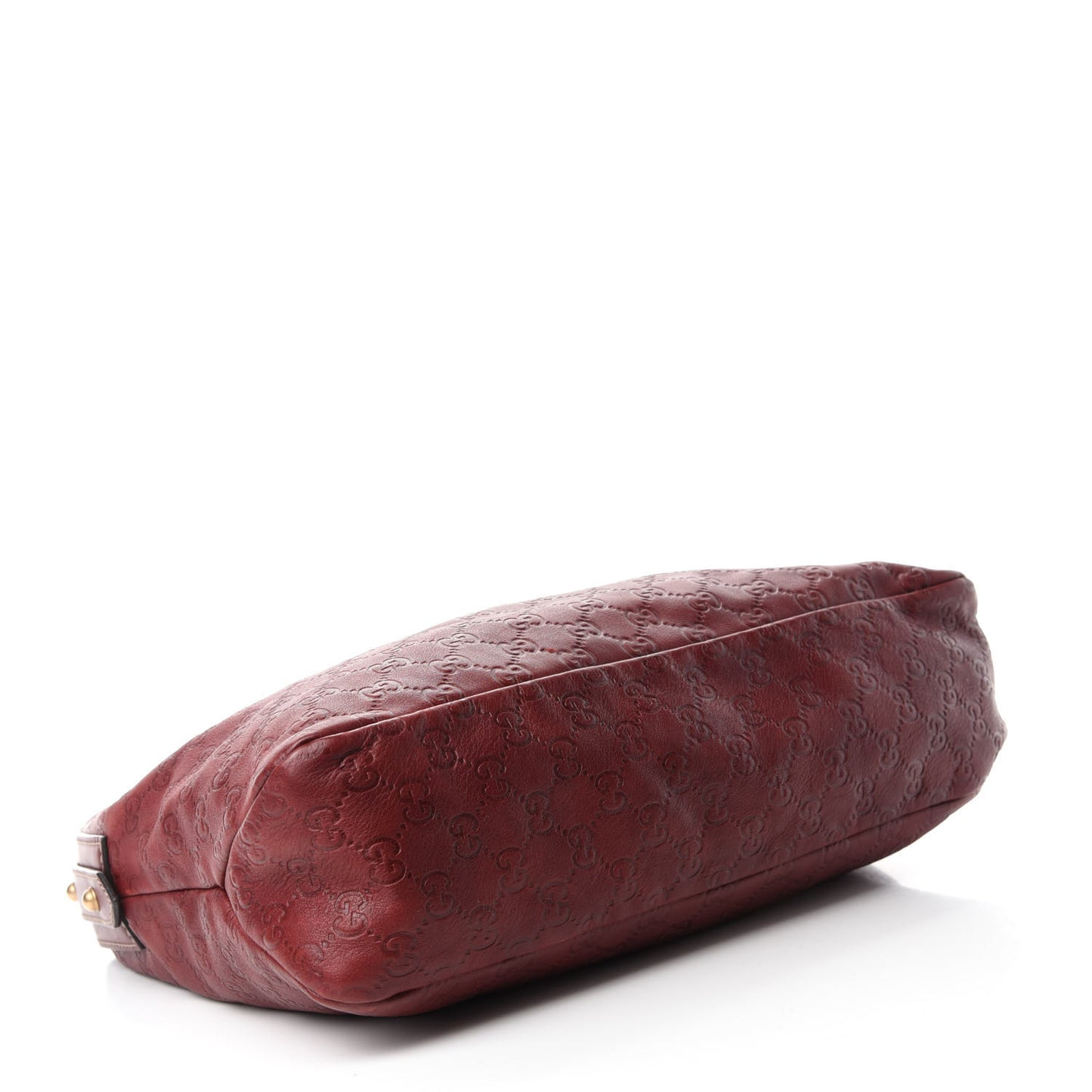Guccissima Medium Horsebit Chain Hobo Red