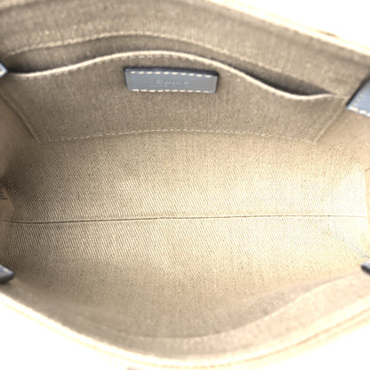 Chloe Cotton Calfskin Small Woody Ribbon Tote With Strap Light Blue 5 of 11