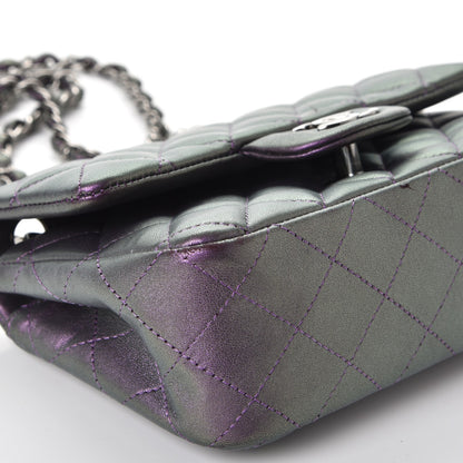 Chanel Metallic Lambskin Quilted Mini Rectangular Flap Purple 12 of 12