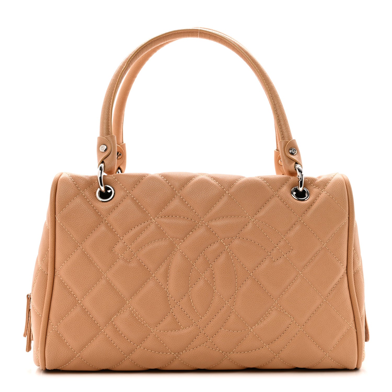 Chanel Caviar Quilted Timeless Bowler Beige 1 of 15