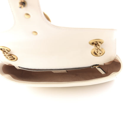 Gucci Calfskin Matelasse Small GG Marmont Shoulder Bag White 4 of 9