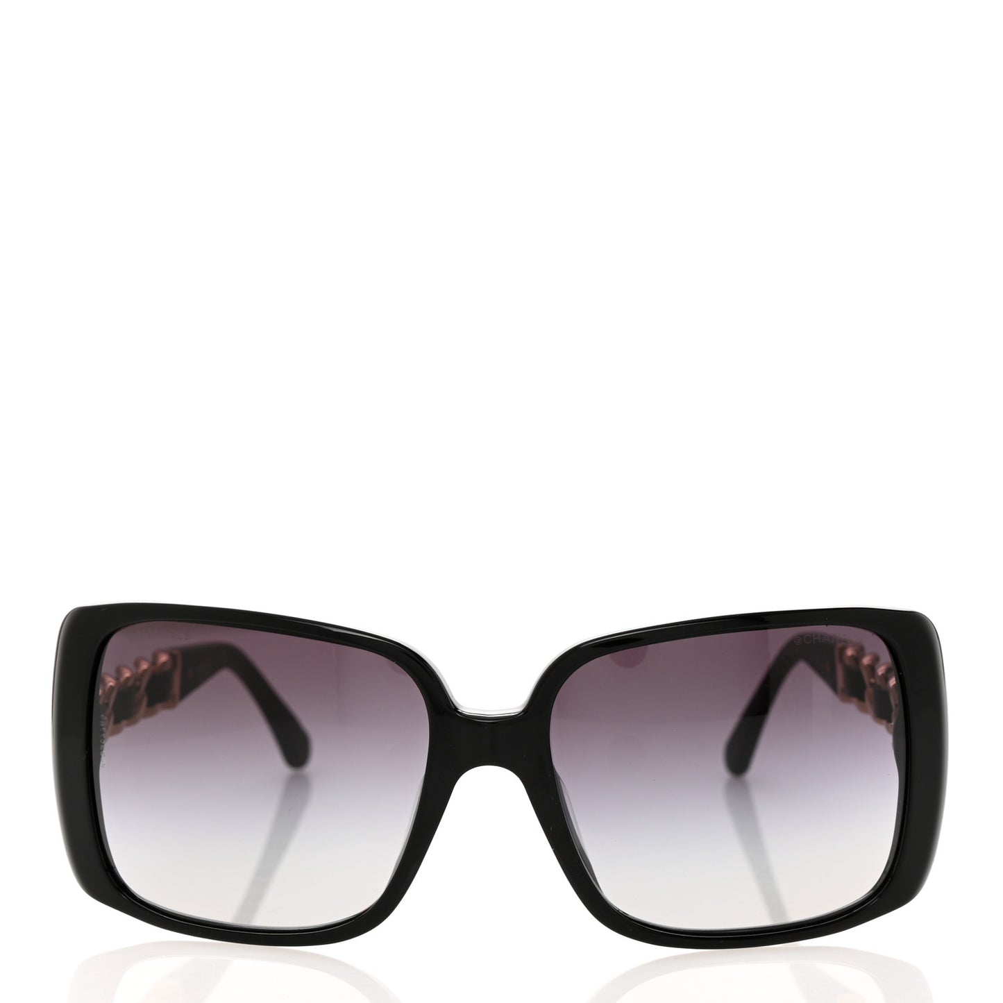 Acetate Chain Sunglasses 5208-Q Black