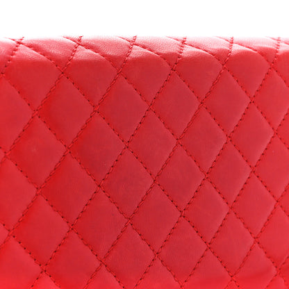 Chanel Lambskin Quilted Chain Clutch Flap Red 13 of 13