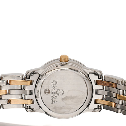 Omega Stainless Steel 18K Yellow Gold Diamond 22mm De Ville Quartz Watch Champagne 4370.16.00 4 of 4
