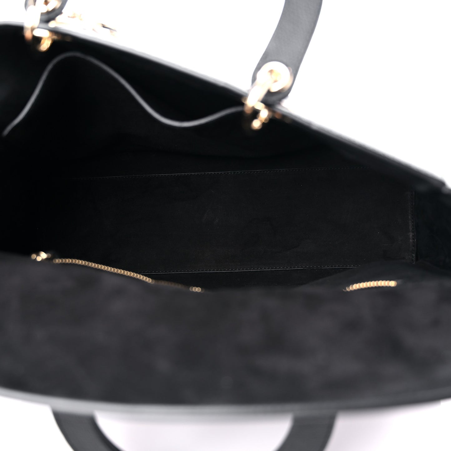 Grained Calfskin Large Lady Dior Black
