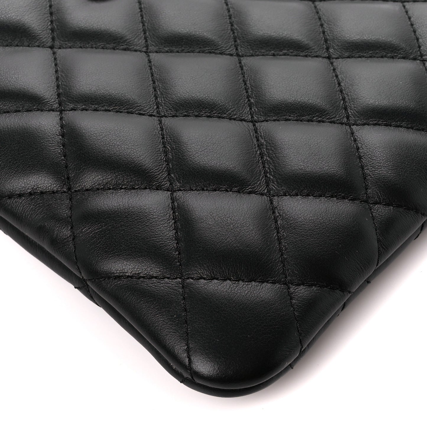 Lambskin Quilted Crossbody Bag Black