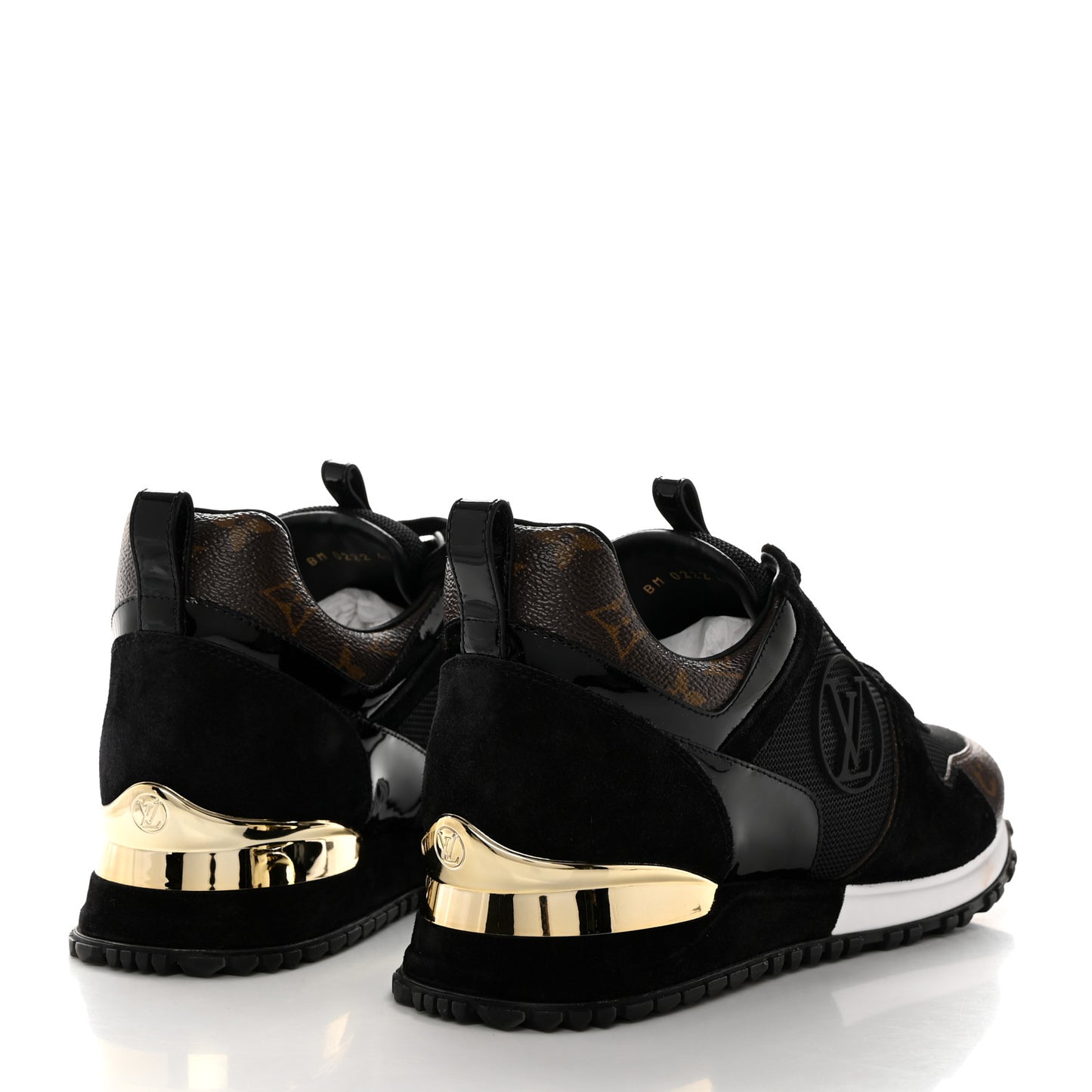 Suede Monogram Run Away Sneakers 40 Black
