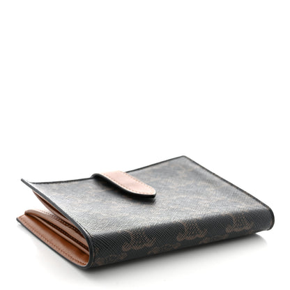 Celine Canvas Triomphe Medium Strap Wallet Tan 4 of 12