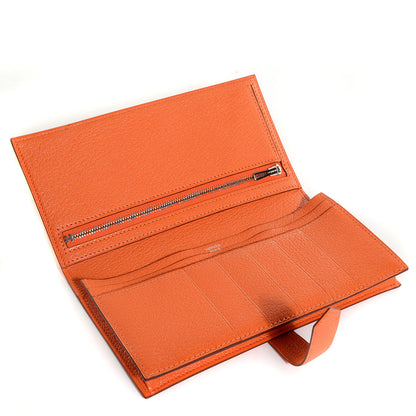Hermes Chevre Mysore Bearn Wallet Orange 5 of 10