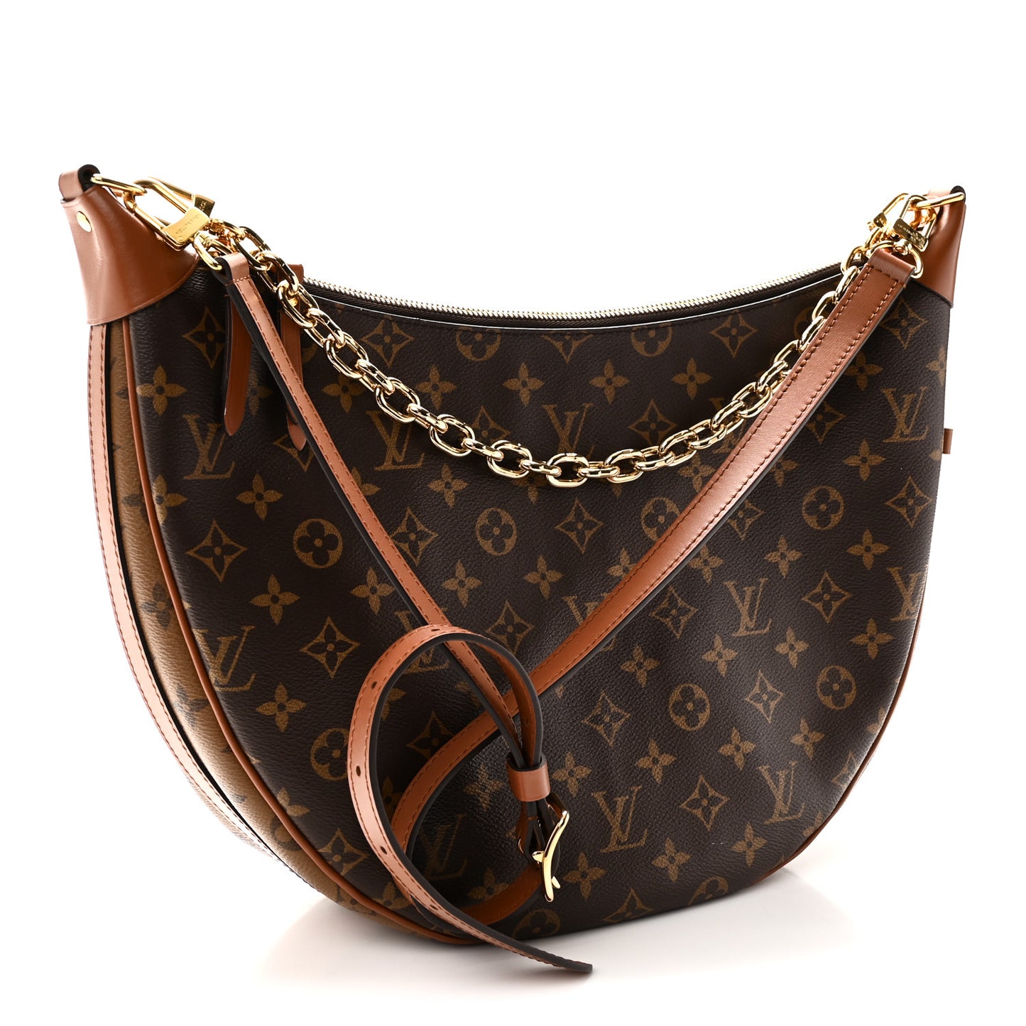 Reverse Monogram Loop Hobo