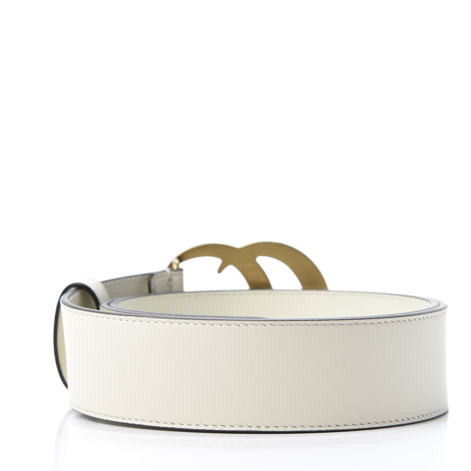 Gucci Calfskin Double G 40mm Belt 85 34 Mystic White 2 of 3