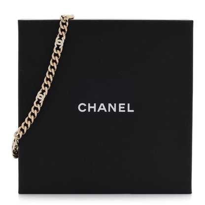 Chanel Metal Enamel Chain CC Choker Gold White 6 of 6