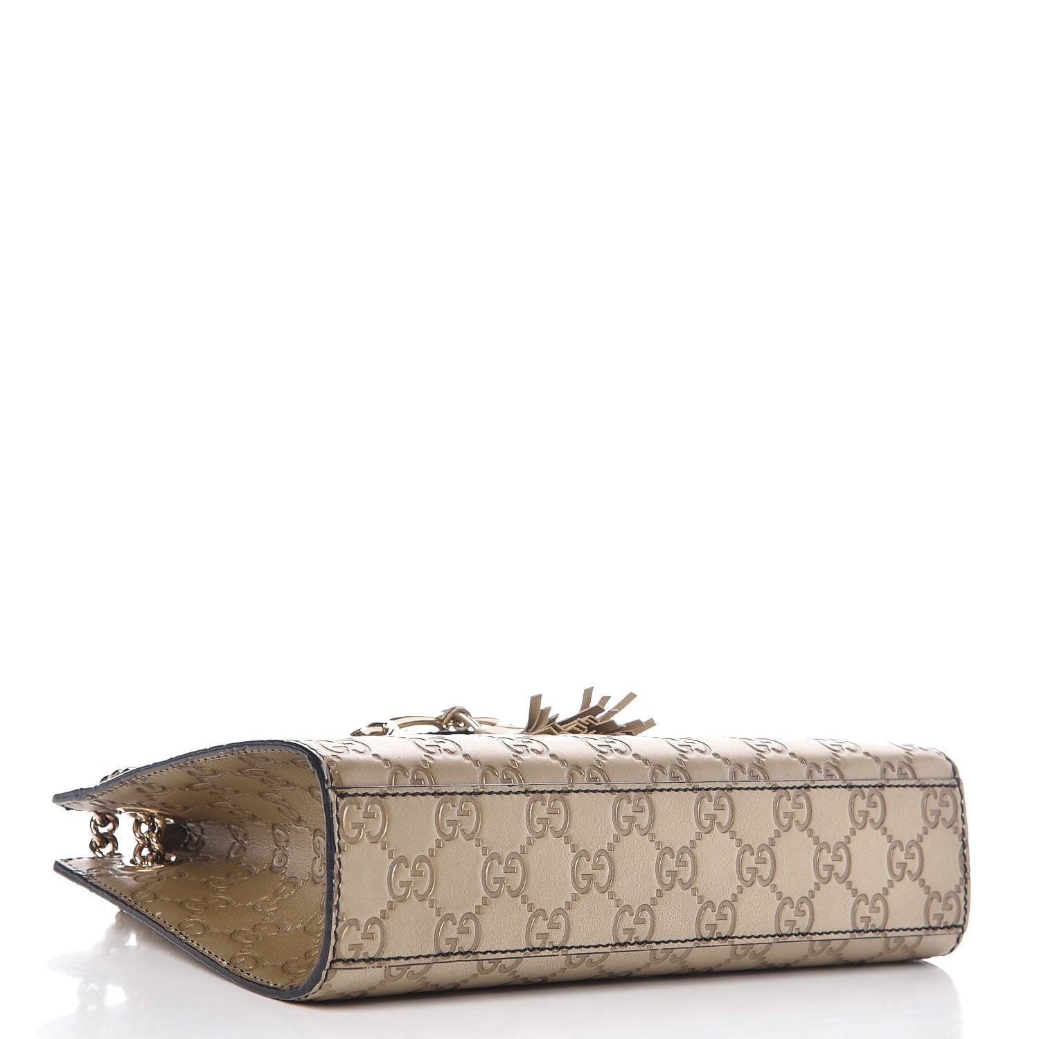 Gucci Shine Guccissima Small Emily Chain Shoulder Bag Gold 4 of 10