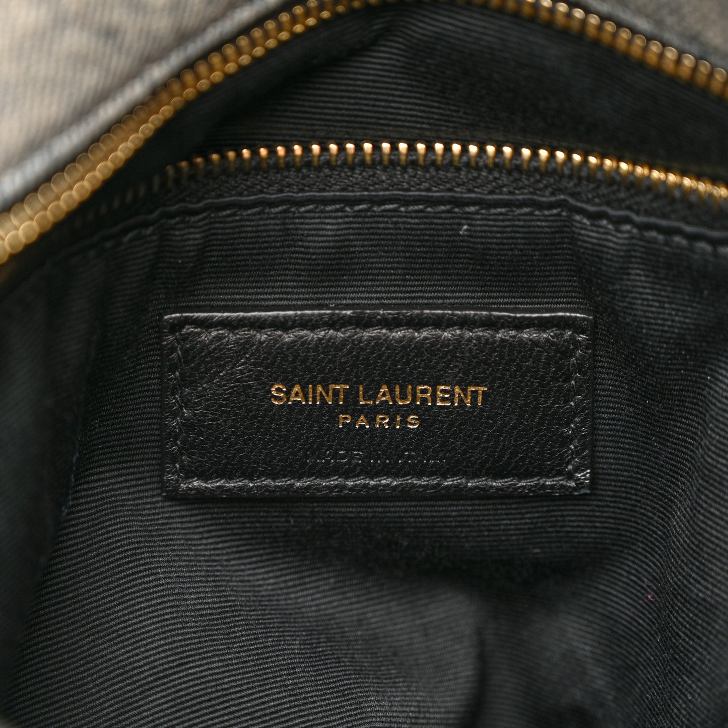 Denim Quilted Small Loulou Puffer Monogram Chain Satchel Azur