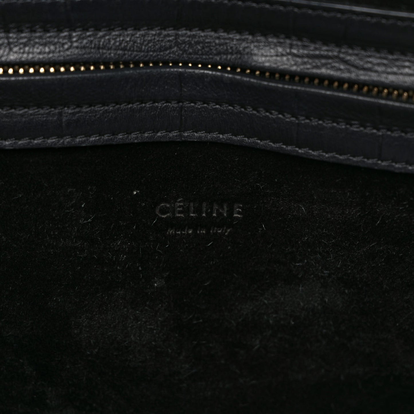 Calfskin Crocodile Embossed Medium Phantom Luggage Black