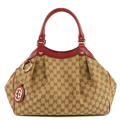 Gucci Monogram Medium Sukey Tote Dark Red 1 of 7