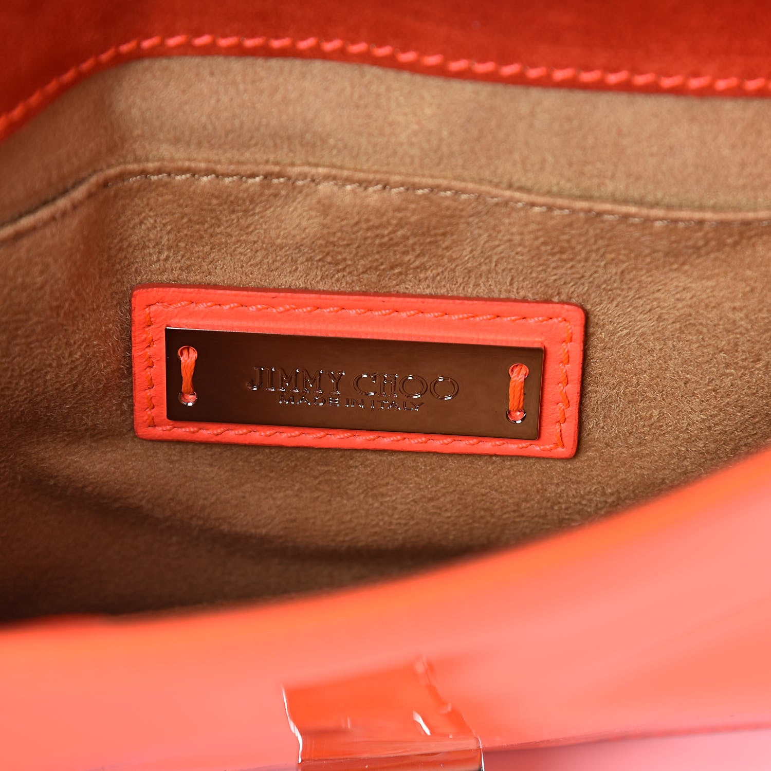 Jimmy Choo Patent Suede Rebel Crossbody Bag Orange 6 of 9