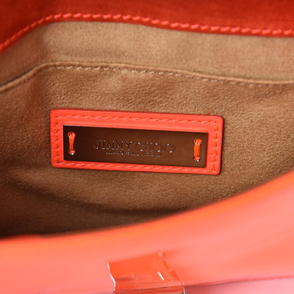 Jimmy Choo Patent Suede Rebel Crossbody Bag Orange 6 of 9