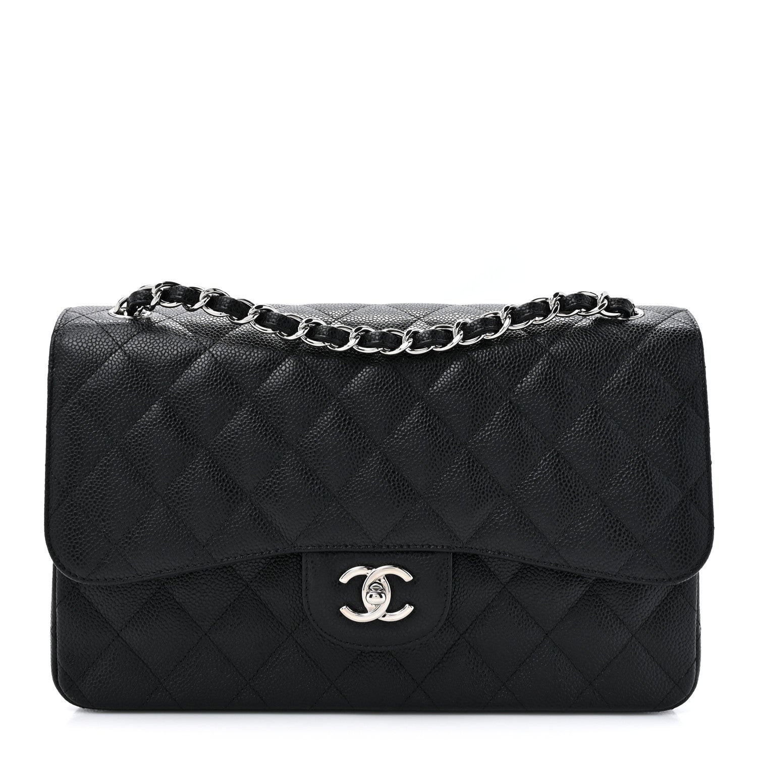 Chanel Caviar Quilted Jumbo Double Flap Black 1 of 11
