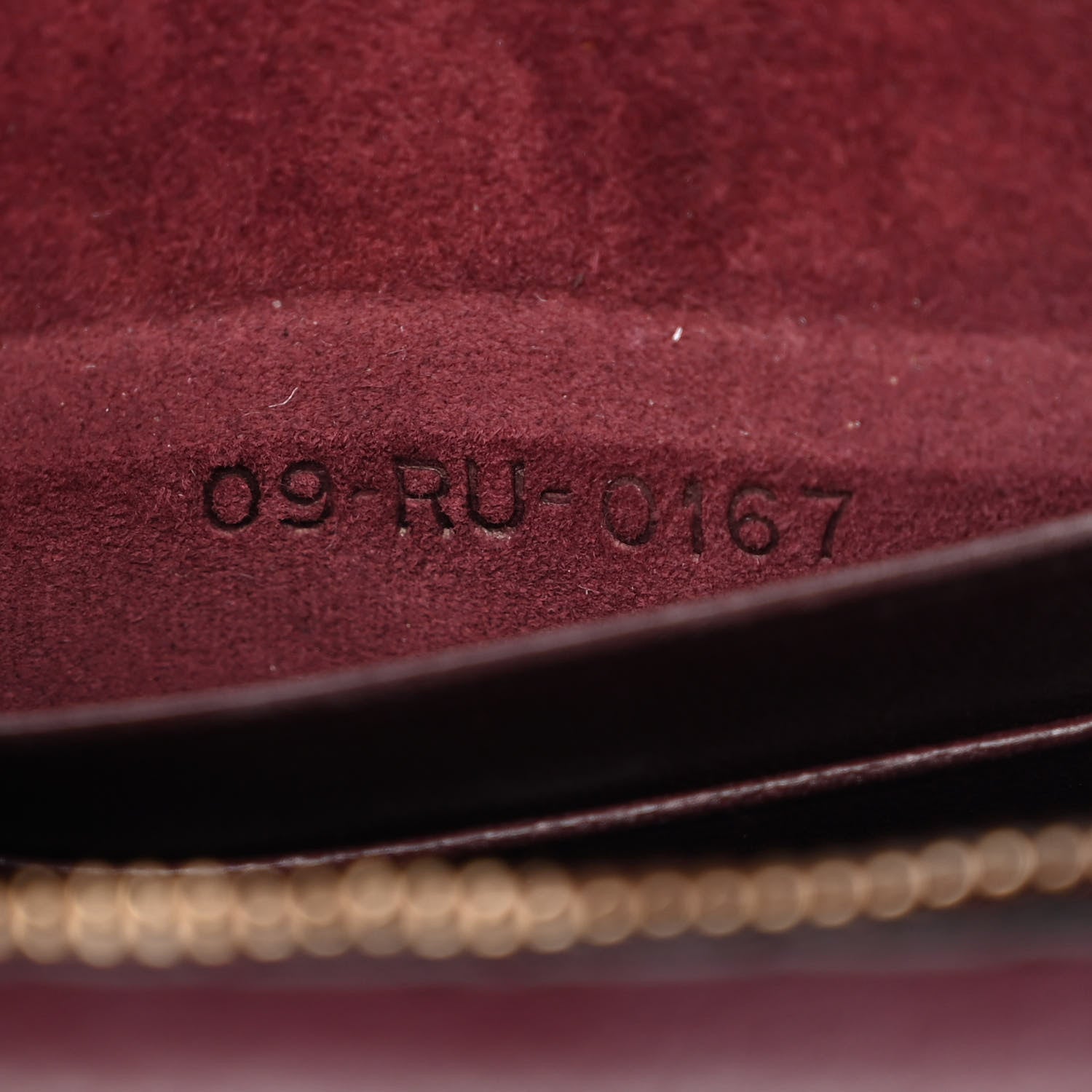 Christian Dior Grained Calfskin D-Bee Crossbody Burgundy 8 of 11