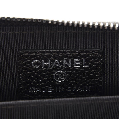Chanel Metallic Caviar Quilted Zip Coin Purse Dark Charcoal 6 of 7